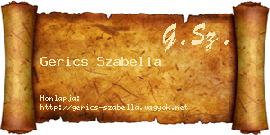 Gerics Szabella névjegykártya